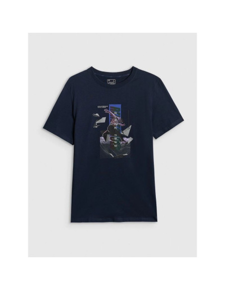 T-shirt regular z nadrukiem męski 4f 4frss26ttshm3659-31s