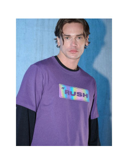 T-shirt regular z nadrukiem męski 4f 4frss26ttshm3659-50s