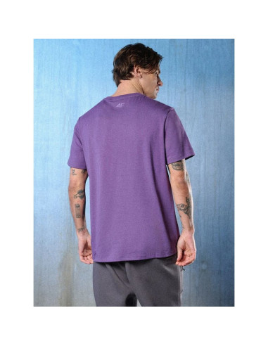 T-shirt regular z nadrukiem męski 4f 4frss26ttshm3659-50s