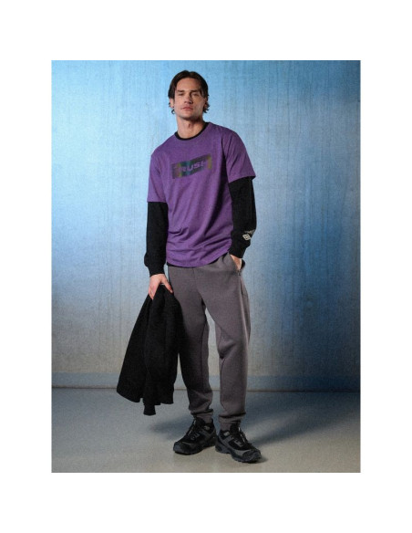 T-shirt regular z nadrukiem męski 4f 4frss26ttshm3659-50s
