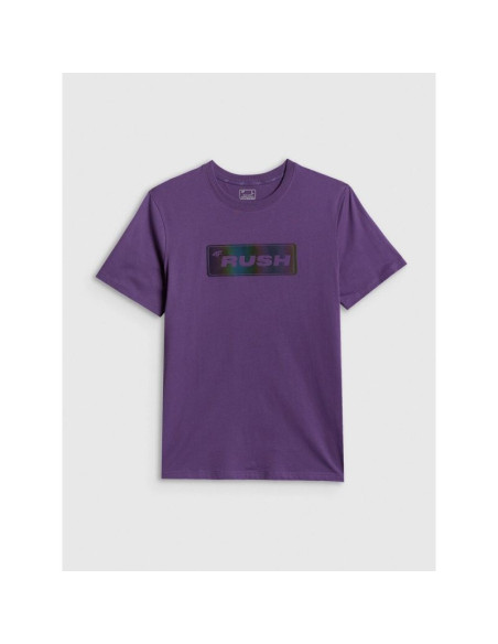 T-shirt regular z nadrukiem męski 4f 4frss26ttshm3659-50s