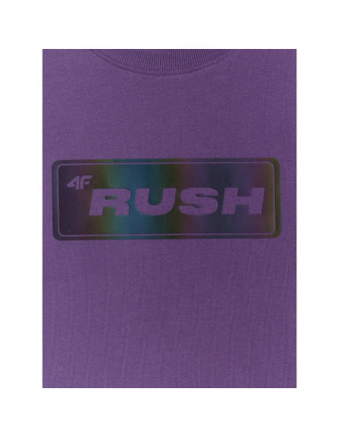 T-shirt regular z nadrukiem męski 4f 4frss26ttshm3659-50s