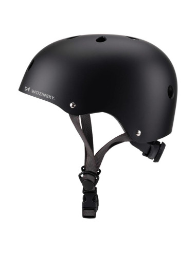 Kask rowerowy bmx/hulajnoga wozinsky lekki 54-58 cm - czarny