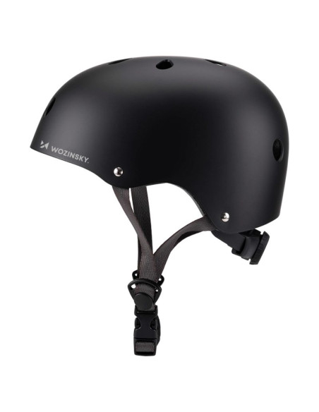 Kask rowerowy bmx/hulajnoga wozinsky lekki 54-58 cm - czarny