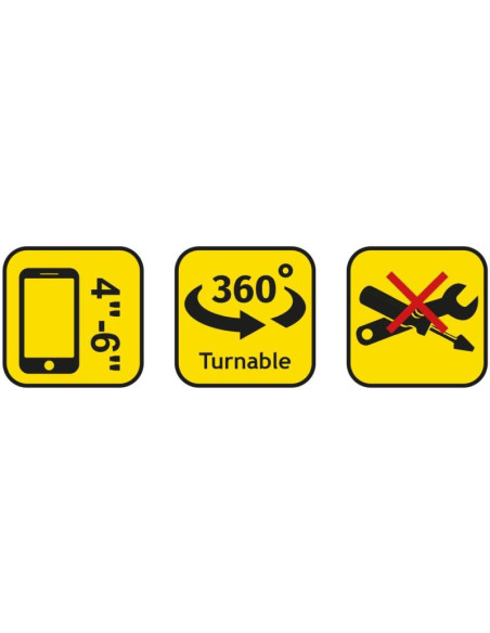 Uchwyt rowerowy silikonowy na telefon dunlop obracany 360 czarny