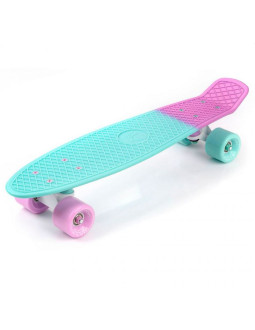 Deskorolka meteor plastikowa matt pink and minth/minth and pink/white  23999
