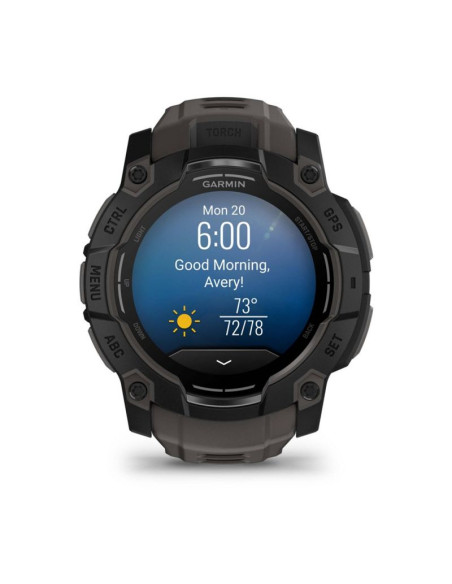 Zegarek garmin instinct 3 – 50 mm amoled black met charcoal band