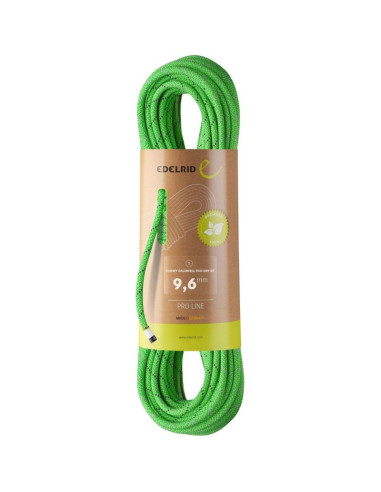 Lina wspinaczkowa edelrid tommy caldwell eco dry dt 9,6mm 80m - neon green