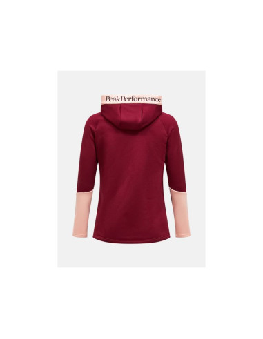 Bluza z kapturem damska peak performance rider essentials zip hood - vertical zenith/peach fuzz rozmiar: m