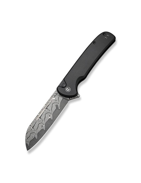Nóż civivi chevalier ii aluminum black damascus