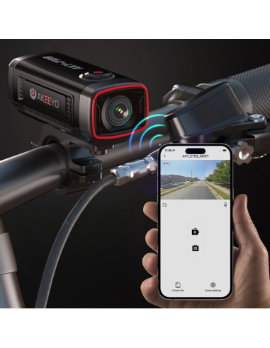 Kamera sportowa akeeyo aky-710s wideorejestrator 4k na kierownicę motocykl - czarna