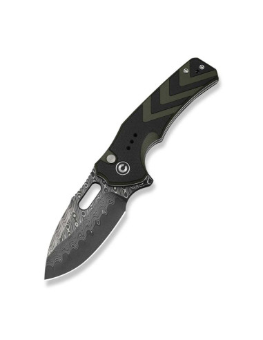 Nóż civivi vexron damast g10 milled black & green