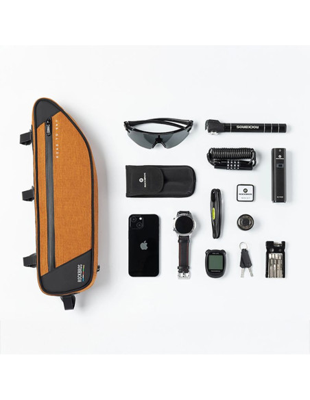Torba pod ramę 2l rockbros tl003 road to sky wodoodporna – pomarańczowa
