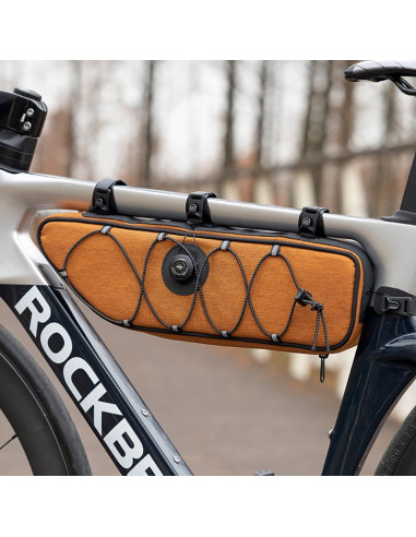 Torba pod ramę 2l rockbros tl003 road to sky wodoodporna – pomarańczowa
