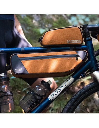 Torba pod ramę 2l rockbros tl003 road to sky wodoodporna – pomarańczowa