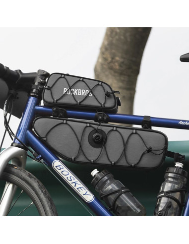 Torba pod ramę 2l rockbros tl003 road to sky wodoodporna – szara