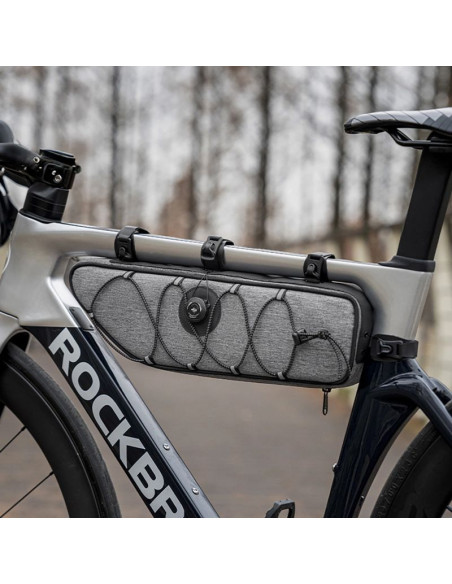 Torba pod ramę 2l rockbros tl003 road to sky wodoodporna – szara