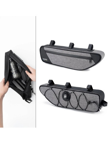 Torba pod ramę 2l rockbros tl003 road to sky wodoodporna – szara