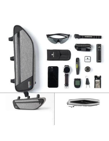 Torba pod ramę 2l rockbros tl003 road to sky wodoodporna – szara