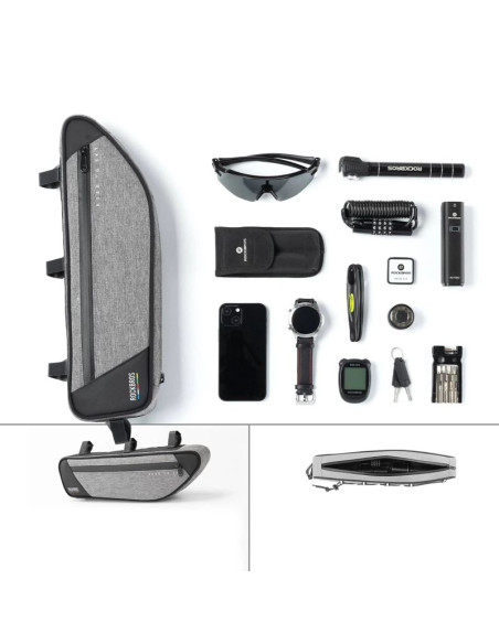 Torba pod ramę 2l rockbros tl003 road to sky wodoodporna – szara
