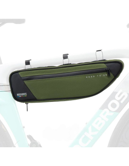 Torba pod ramę 2l rockbros tl003 road to sky wodoodporna – zielona