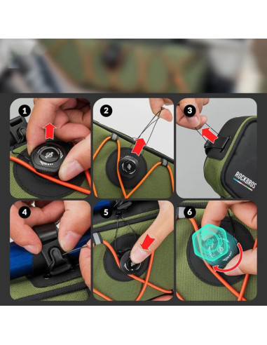 Torba pod ramę 2l rockbros tl003 road to sky wodoodporna – zielona