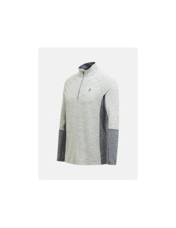 Bluza termoaktywna peak performance magic half zip wool-blend bl - med grey mel/grey mel rozmiar: l 2