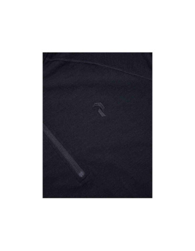 Koszulka termiczna peak performance magic half zip wool-blend baselayer men czarny