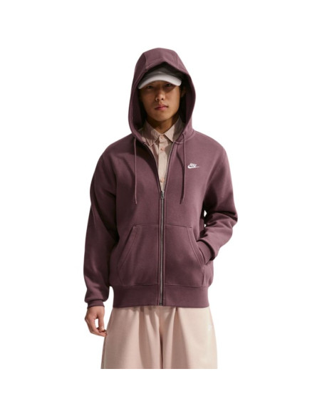 Bluza męska nike club bb fz hoodie brązowa fn3861 502
