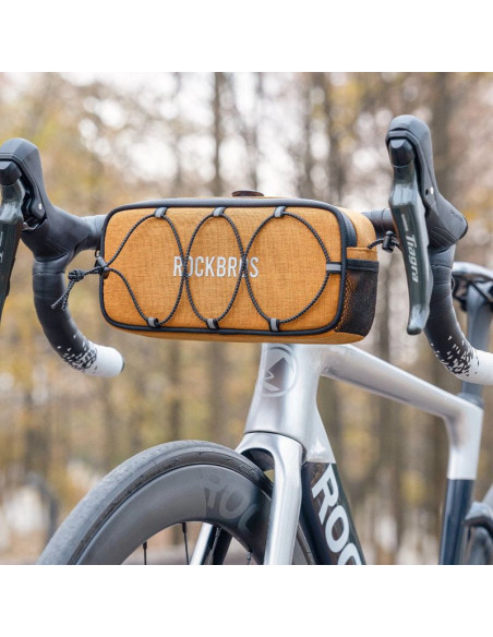 Torba na kierownicę 1,9l rockbros tl001 road to sky wodoodporna – pomarańczowa