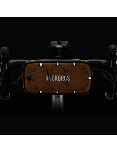 Torba na kierownicę 1,9l rockbros tl001 road to sky wodoodporna – pomarańczowa