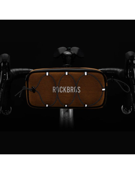 Torba na kierownicę 1,9l rockbros tl001 road to sky wodoodporna – pomarańczowa
