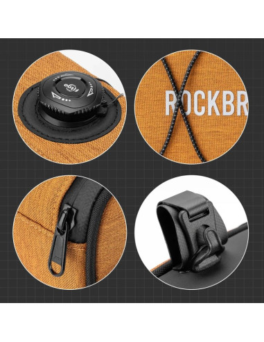 Torba na kierownicę 1,9l rockbros tl001 road to sky wodoodporna – pomarańczowa