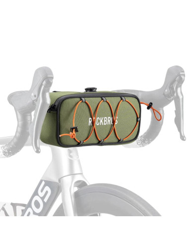 Torba na kierownicę 1,9l rockbros tl001 road to sky wodoodporna – zielona