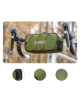 Torba na kierownicę 1,9l rockbros tl001 road to sky wodoodporna – zielona 2