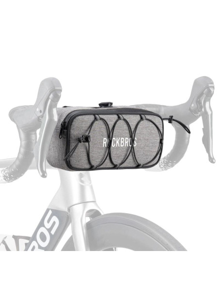 Torba na kierownicę 1,9l rockbros tl001 road to sky wodoodporna – szara