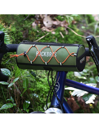 Torba na kierownicę 1,5l rockbros tl002 road to sky wodoodporna – zielona