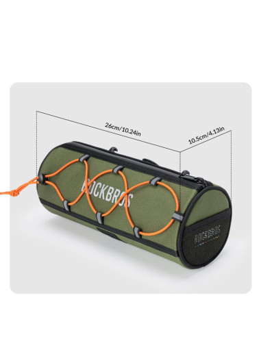 Torba na kierownicę 1,5l rockbros tl002 road to sky wodoodporna – zielona