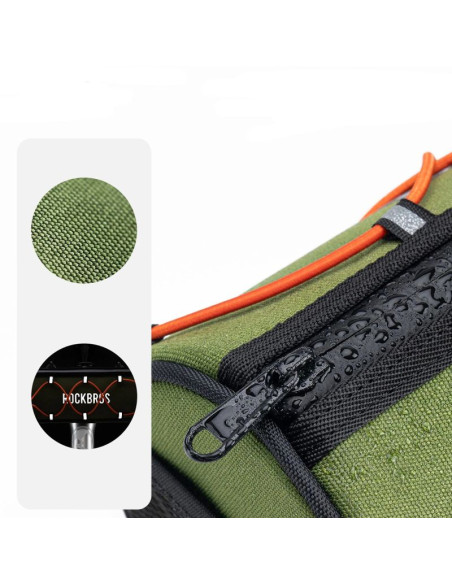 Torba na kierownicę 1,5l rockbros tl002 road to sky wodoodporna – zielona
