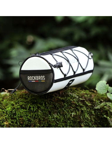 Torba na kierownicę 1,5l rockbros tl002 road to sky wodoodporna – biała