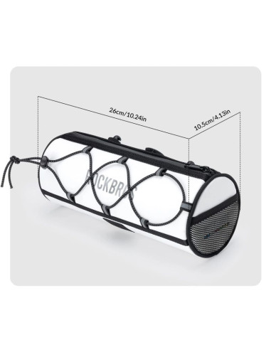 Torba na kierownicę 1,5l rockbros tl002 road to sky wodoodporna – biała