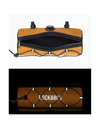 Torba na kierownicę 1,5l rockbros tl002 road to sky wodoodporna – pomarańczowa