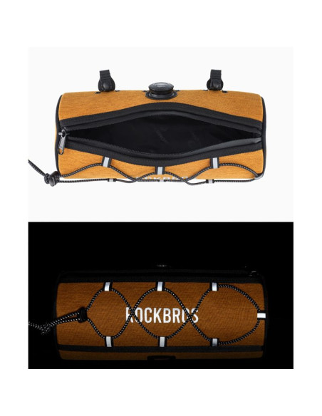Torba na kierownicę 1,5l rockbros tl002 road to sky wodoodporna – pomarańczowa
