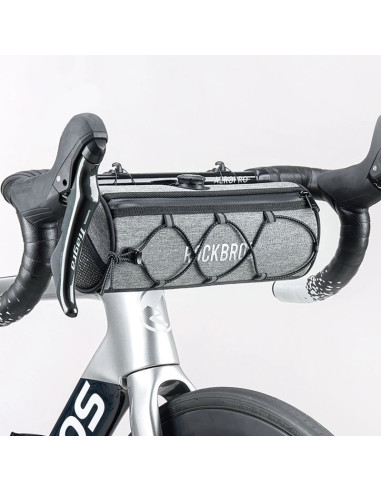 Torba na kierownicę 1,5l rockbros tl002 road to sky wodoodporna – szara