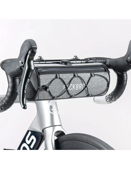 Torba na kierownicę 1,5l rockbros tl002 road to sky wodoodporna – szara