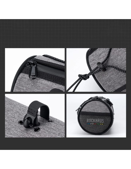 Torba na kierownicę 1,5l rockbros tl002 road to sky wodoodporna – szara