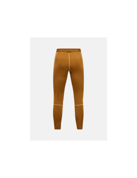 Spodnie termiczne peak performance magic 7/8 long johns wool-blend baselayer women brązowy