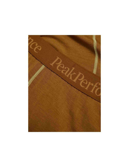 Spodnie termiczne peak performance magic 7/8 long johns wool-blend baselayer women brązowy