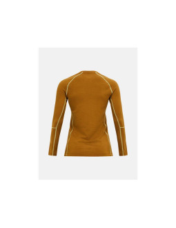Koszulka termiczna peak performance magic crew wool-blend baselayer women brązowy 2
