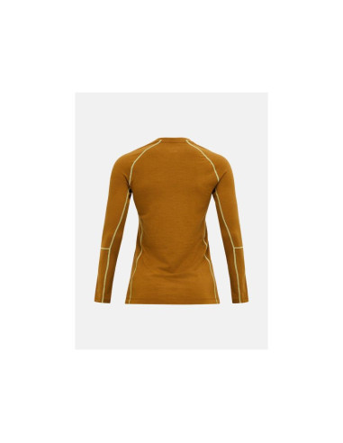 Koszulka termiczna peak performance magic crew wool-blend baselayer women brązowy
